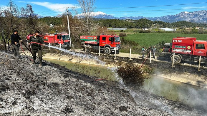 Antalya'da portakal bahçesinde temizlik yapmak istedi! 3 dekar ormanlık alan yandı