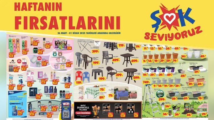 ŞOK 26 Mart kataloğu sızdı: Masa, saksı, çiçek tohumları, merdiven…