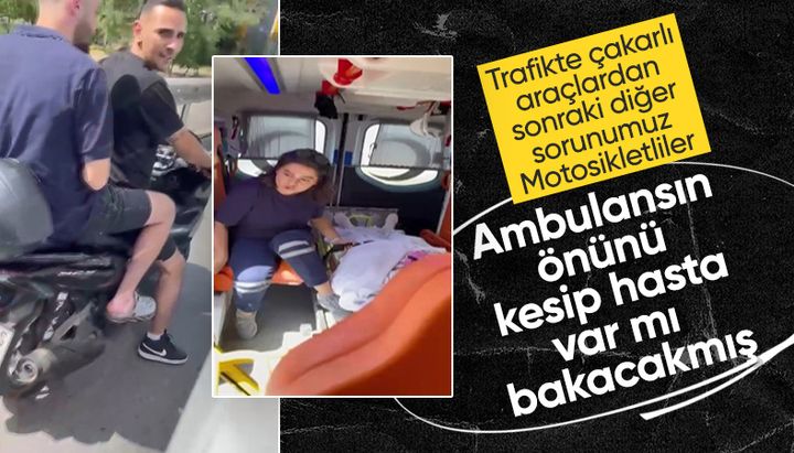 �stanbul'da magandalar ambulansa yol vermedi, hastay� g�rmek istedi