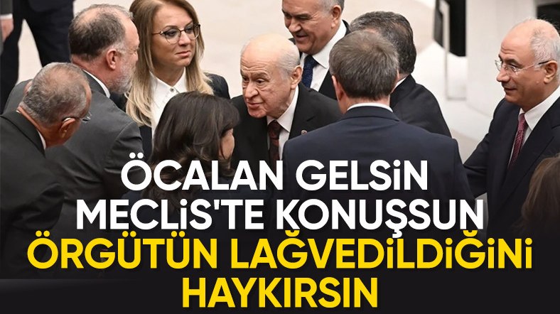 Devlet Bahçeli'den tarihi çağrı: Teröristbaşı DEM Grubu'nda konuşsun