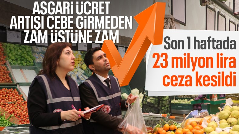 Ticaret Bakanlığı: Asgari ücret sonrası denetimlerde 23,7 milyon TL ceza uygulandı