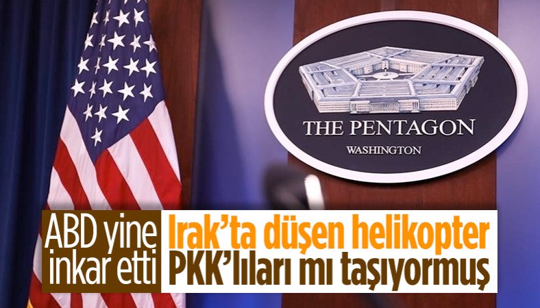 ABD, Irak'ta düşen ve PKK'lıları taşıyan helikopterle ilgilerini reddetti