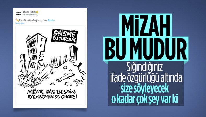 Charlie Hebdo'dan, Türkiye'deki depremler için provokatif çizim