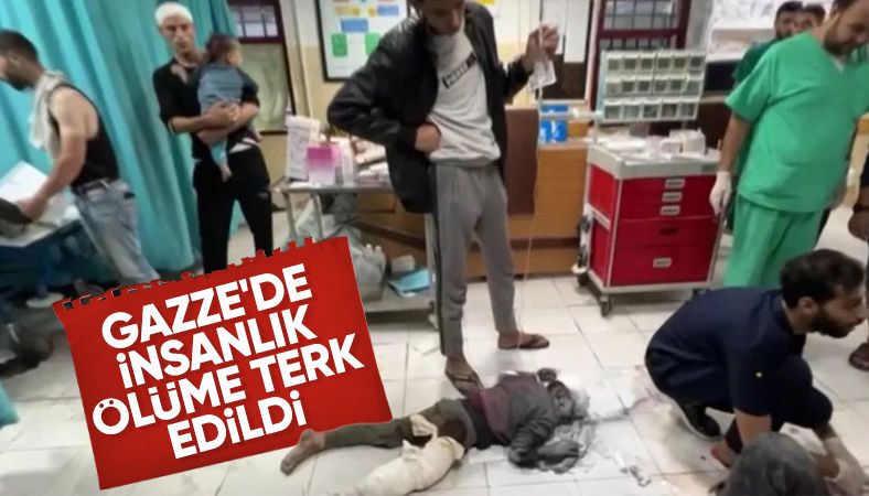Gazzeli yaralılar saldırı altındaki hastanelerde yerde tedavi ediliyor