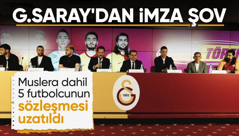 Galatasaray'da 5 futbolcuyla sözleşme yenilendi