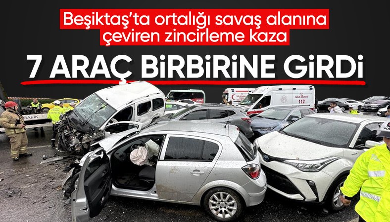 İstanbul'da zincirleme trafik kazası: 8 kişi yaralandı