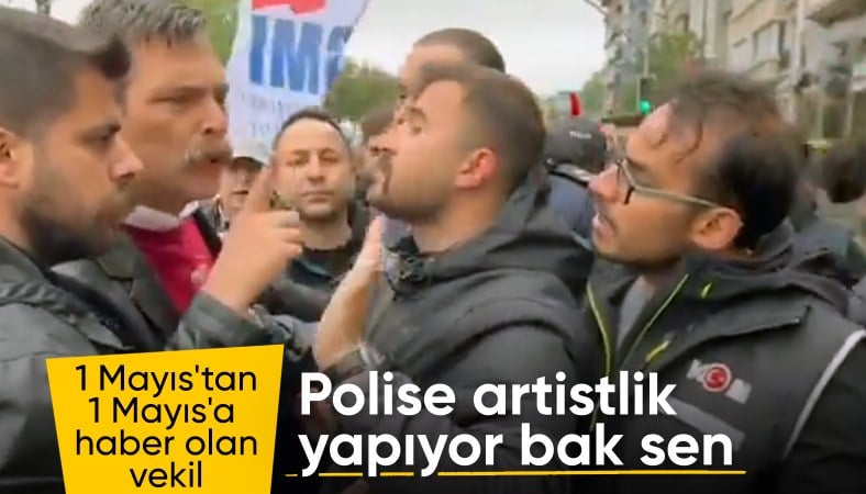 TİP Genel Başkanı Erkan Baş polislere bağırdı