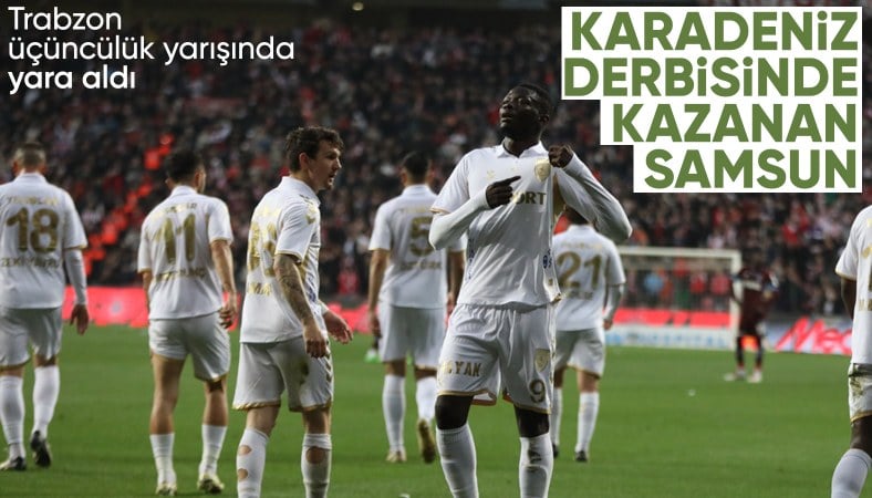 Karadeniz derbisinde Samsunspor, Trabzonspor'u mağlup etti