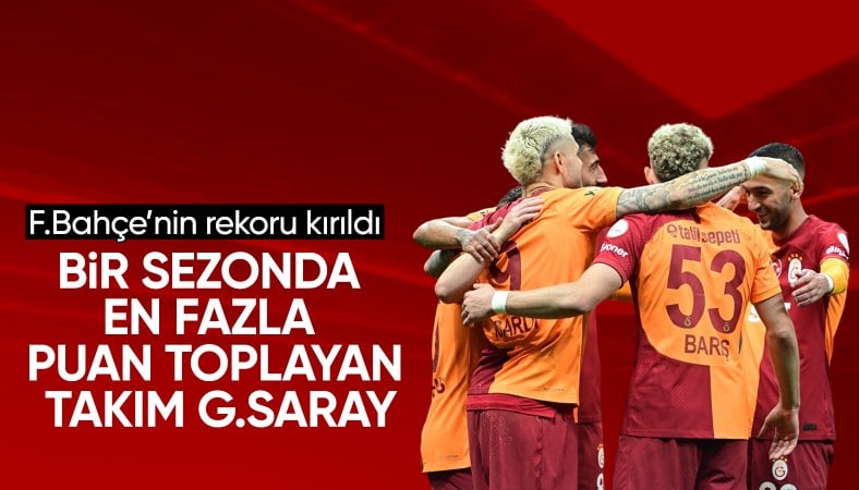 Galatasaray, Fenerbahçe'yi geride bıraktı! Süper Lig puan rekorunu kırdı