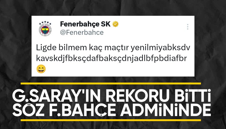 Fenerbahçe'den olay paylaşım: Yenilmezlik serisini bitirmeye gönderme var