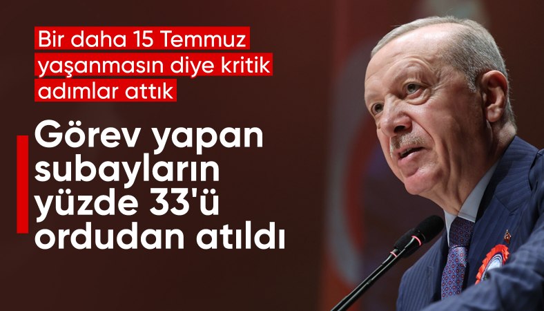 Cumhurbaşkanı Erdoğan: FETÖ'nün 40 yıldır sızdığı kurumlarımızı arındırdık