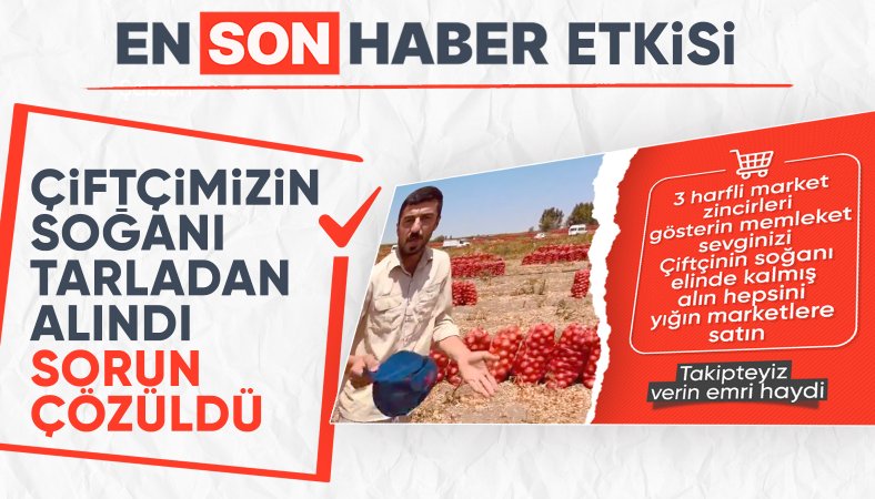 Amasya'da hasat ettiği soğan elinde kalan çiftçinin isyanı: Sorun çözüldü!