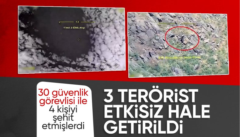 Turuncu ve gri kategorideki 3 PKK'lı etkisiz hale getirildi