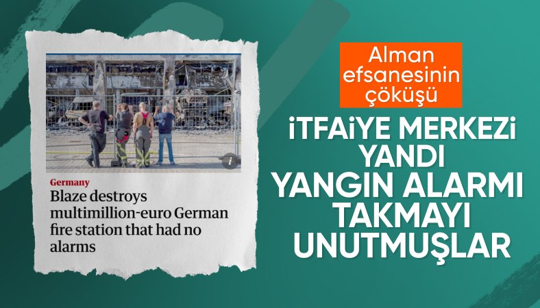 Almanya'da yangın alarmı olmayan itfaiye merkezi küle döndü