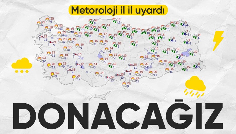 Meteoroloji il il uyardı: Donacağız