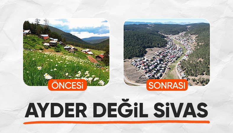 Sivas'ın Eğriçimen Yaylası beton yapılarla doldu