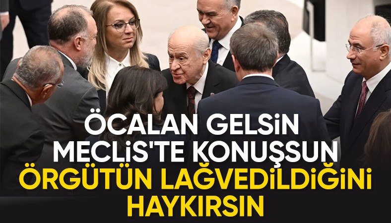 Devlet Bahçeli'den tarihi çağrı: Teröristbaşı DEM Grubu'nda konuşsun