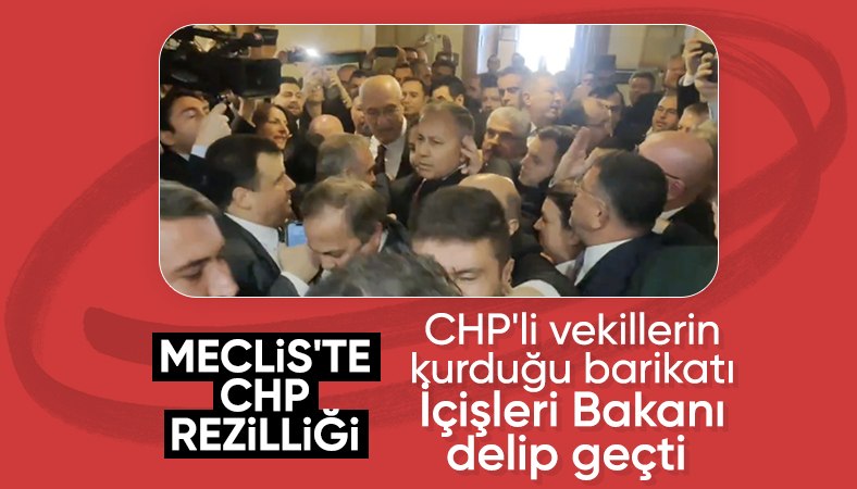 Meclis'te izdiham: CHP'li vekiller Ali Yerlikaya'nın önüne barikat oldu