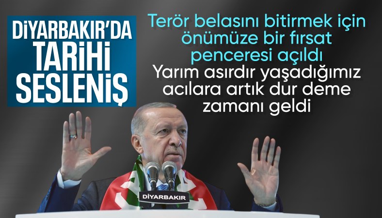 Cumhurbaşkanı Erdoğan:Terör belasını bitirmek için  önümüze bir fırsat  penceresi açıldı