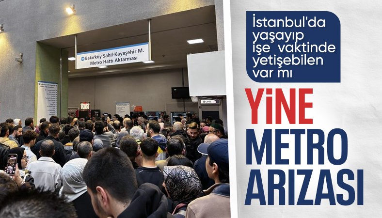 İstanbul'da metro arızası nedeniyle yoğunluk oluştu