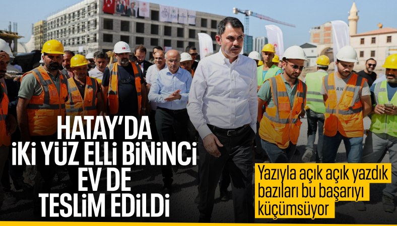 Deprem bölgesinde konutlar yükseliyor: Murat Kurum depremzede aileye misafir oldu