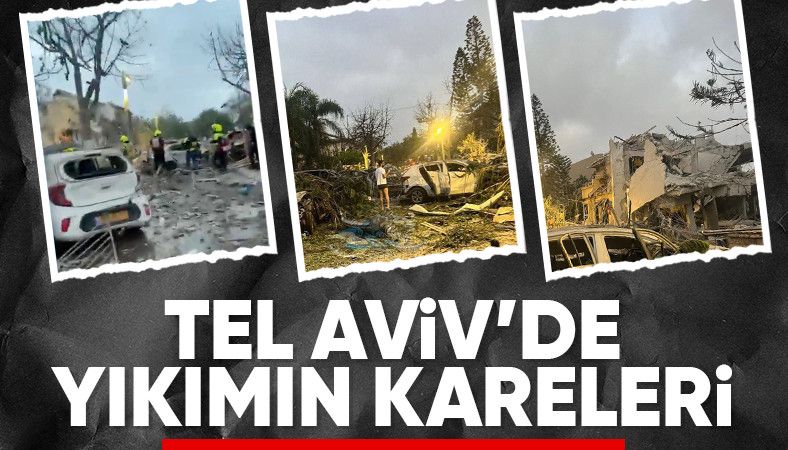 İran'ın füze saldırıları sonrası Tel Aviv'deki yıkım görüntülendi