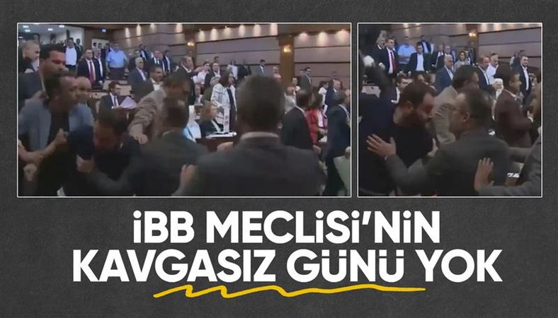 İBB Meclisi&#039;nde AK Partili ve CHP&#039;liler arasında arbede