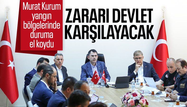 Murat Kurum: İzmir ile Bilecik&#039;te 415 ev ve iş yeri yangınlarda zarar gördü