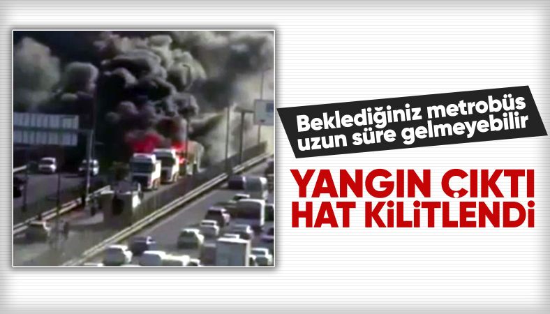 İstanbul&#039;da metrobüs yangını