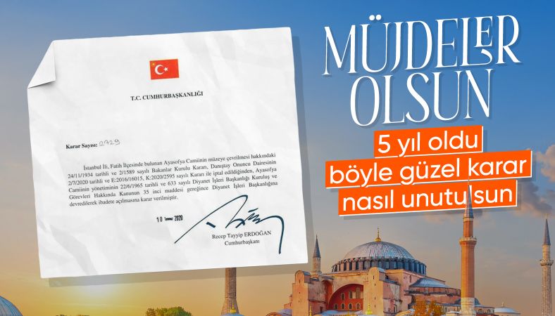 Ayasofya Camii, tam 5 yıl önce ibadete açıldı