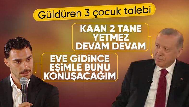 Cumhurbaşkanı Erdoğan ile Kaan Ayhan arasında gülümseten diyalog