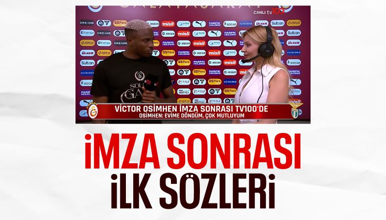 Victor Osimhen tv100&#039;e konuştu: Evime döndüm, çok mutluyum