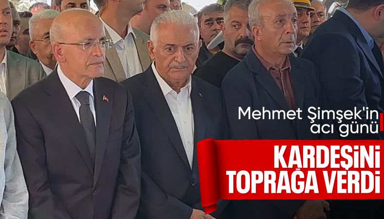 Mehmet Şimşek&#039;in ağabeyi Nazmi Şimşek toprağa verildi