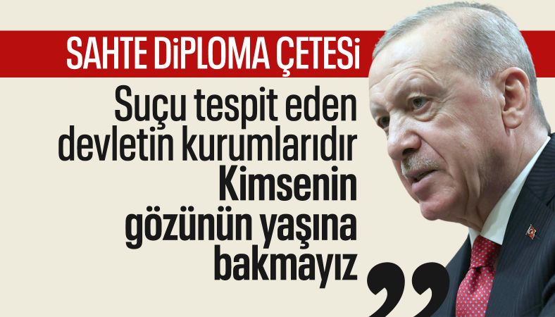 Cumhurbaşkanı Erdoğan&#039;dan sahte diploma skandalıyla ilgili açıklama