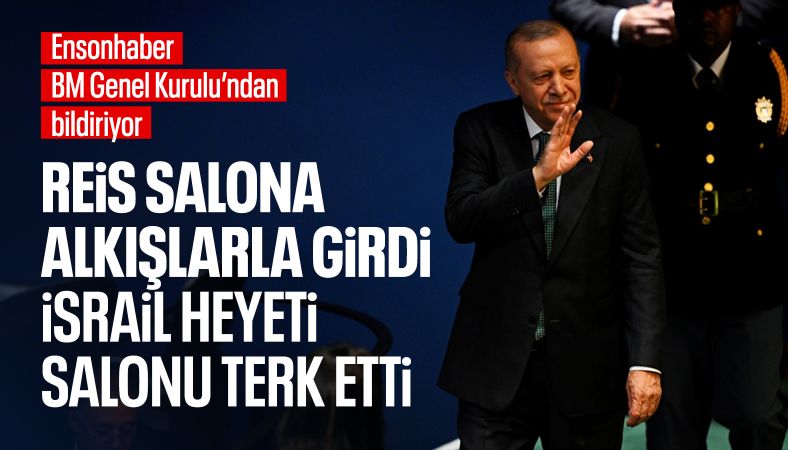 Cumhurbaşkanı Erdoğan, Birleşmiş Milletler 80. Genel Kurulu&#039;nda: İsrail heyeti salonu terk etti