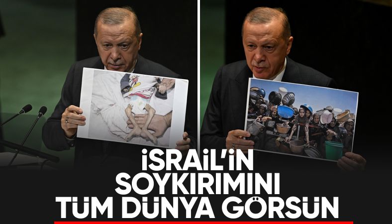 Cumhurbaşkanı Erdoğan BM&#039;de Gazze&#039;deki acı karelere dikkat çekti