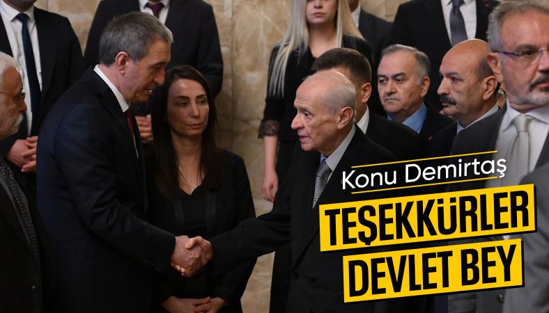 Devlet Bahçeli'ye teşekkür