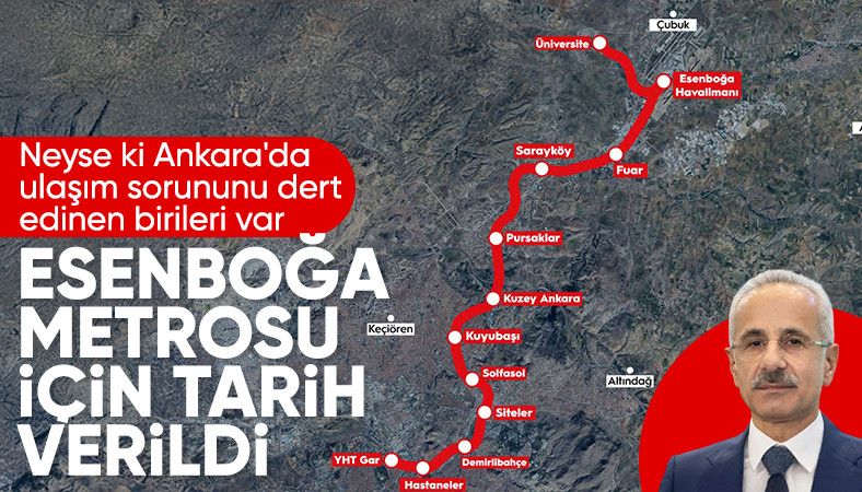 Abdulkadir Uraloğlu: Ankara Esenboğa Metrosu'nun yapım çalışmaları 2026'da başlayacak