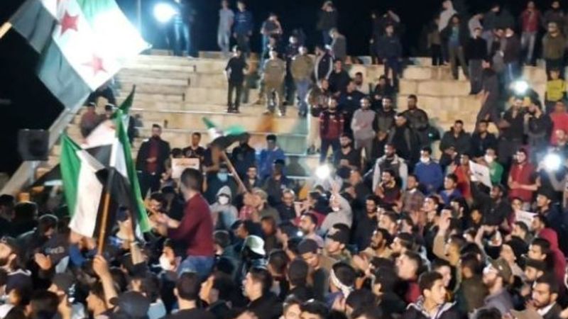 İdlib'de Esad rejimi karşıtı protesto