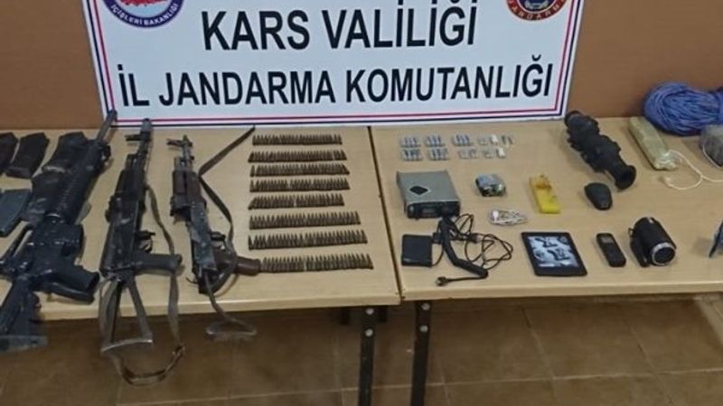 Kars'ta, teröristlere ait mühimmatlar bulundu