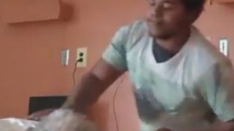 Amerika'da yaşlı bakımevinde şiddet kamerada