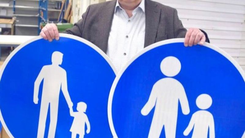 Finlandiya'da cinsiyetsiz trafik işareti dönemi