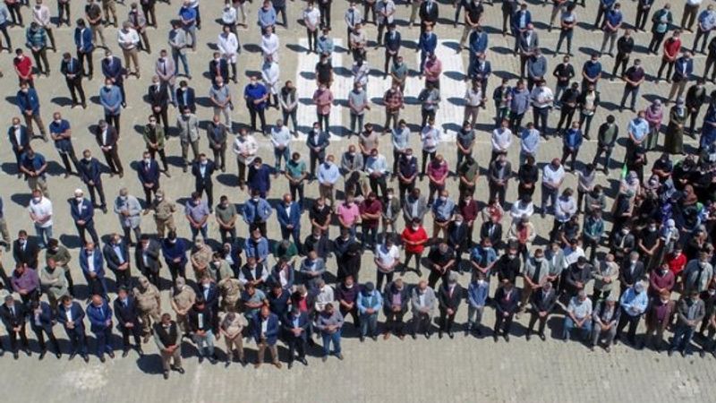 Van'da şehit olan 2 işçi, son yolculuğuna uğurlandı