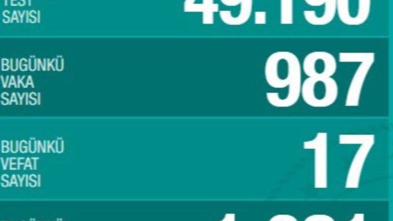 Koronavirüs salgınında günün tablosu