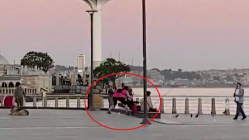 Üsküdar'da erkek arkadaşını tekme tokat dövdü