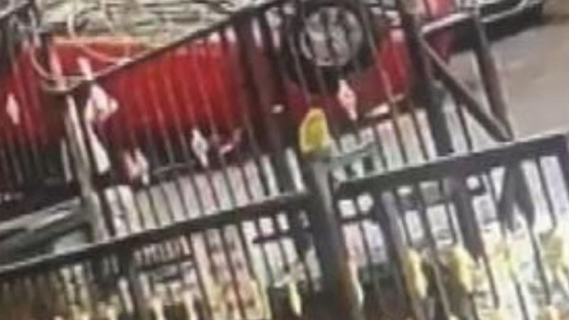 Sultangazi'de aracın üstüne çıkan otomobil kamerada