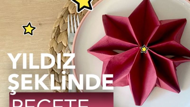 Peçete katlama teknikleri: Yıldız katlama