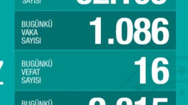 Türkiye'de günün koronavirüs bilançosu
