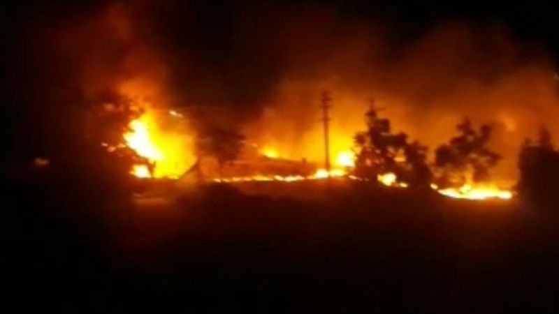 Elazığ'da elektrik trafosunda yangın çıktı