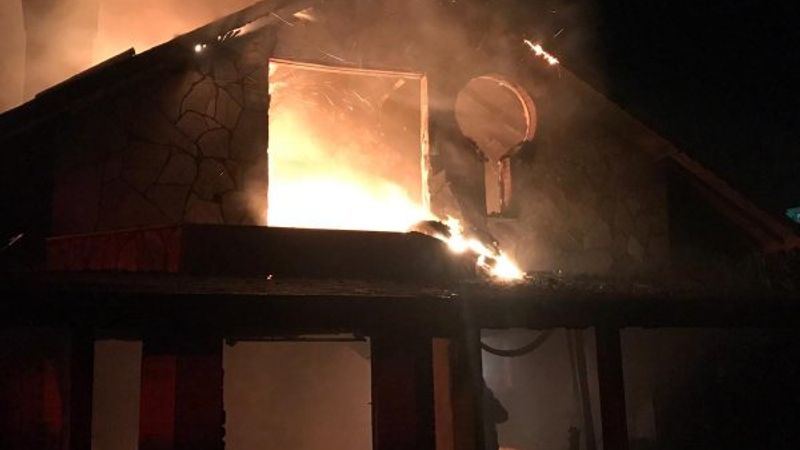 Aydın'da boş bir villada yangın çıktı